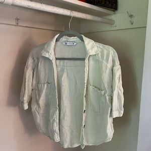 Linen Zara shirt sleeve button up
